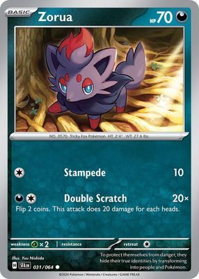Zorua - Scarlet &amp; Violet Shrouded fable 031/064