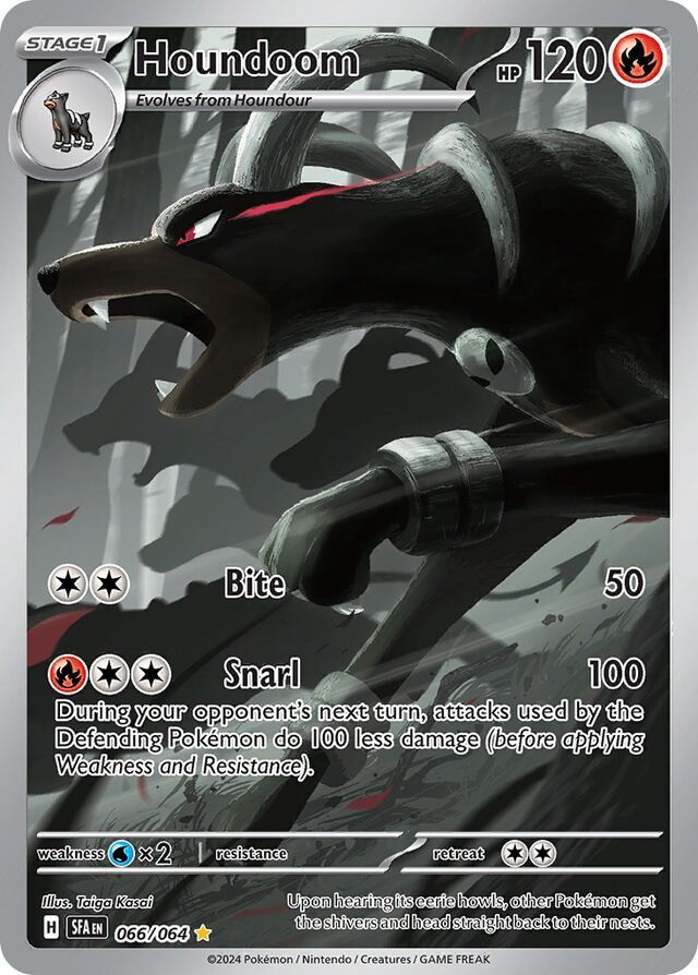Houdoom - Scarlet &amp; Violet Shrouded fable 066/064, Fini: Holofoil