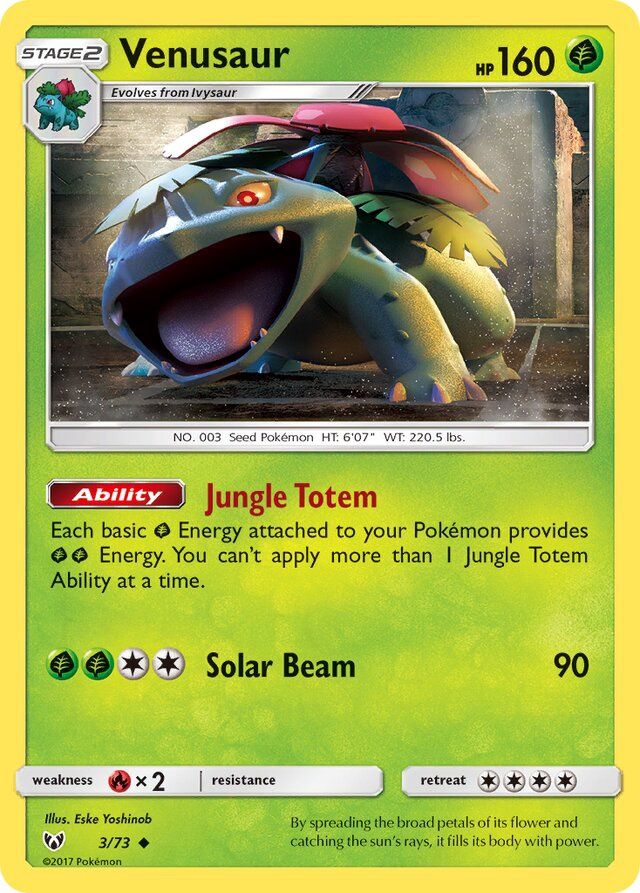 Venusaur - un &amp; Moon Shining legends 3/73, Fini: Unlimited