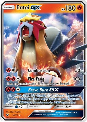Entei GX - Sun &amp; Moon Shining legends 10/73