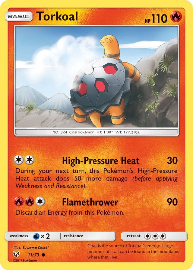 Torcoal - Sun &amp; Moon Shining legends 11/73, Fini: Unlimited