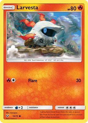 Larvesta - Sun &amp; Moon Shining legends 12/73