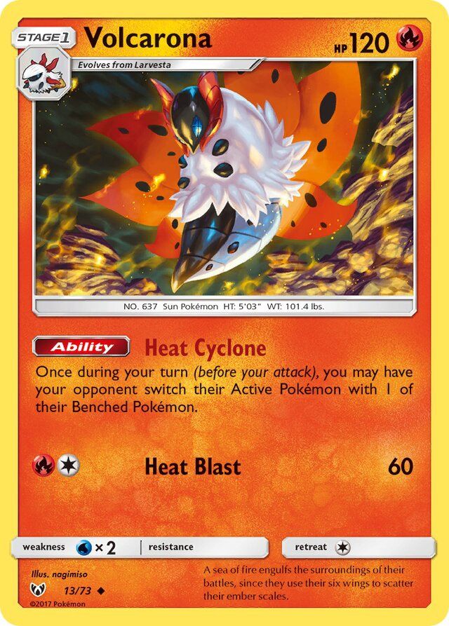 Volcarona - Sun &amp; Moon Shining legends 13/73, Fini: Unlimited