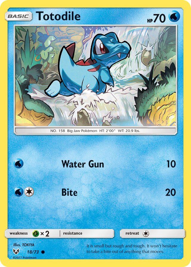 Totodile - Sun &amp; Moon Shining legends 18/73, Fini: Unlimited