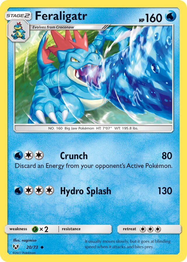 Feraligatr - Sun &amp; Moon Shining legends 20/73, Fini: Unlimited
