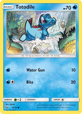 Totodile - Sun &amp; Moon Shining legends 18/73