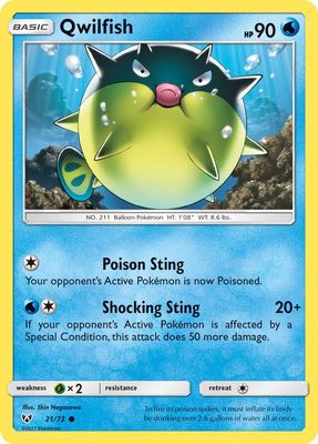 Qwilfish - Sun &amp; Moon Shining legends 21/73