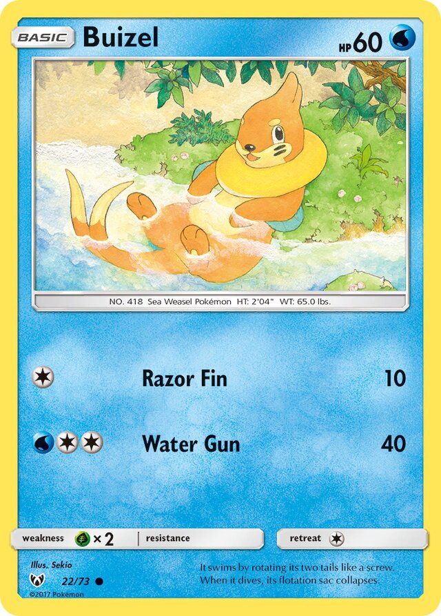 Buizel - Sun &amp; Moon Shining legends 22/73, Fini: Unlimited