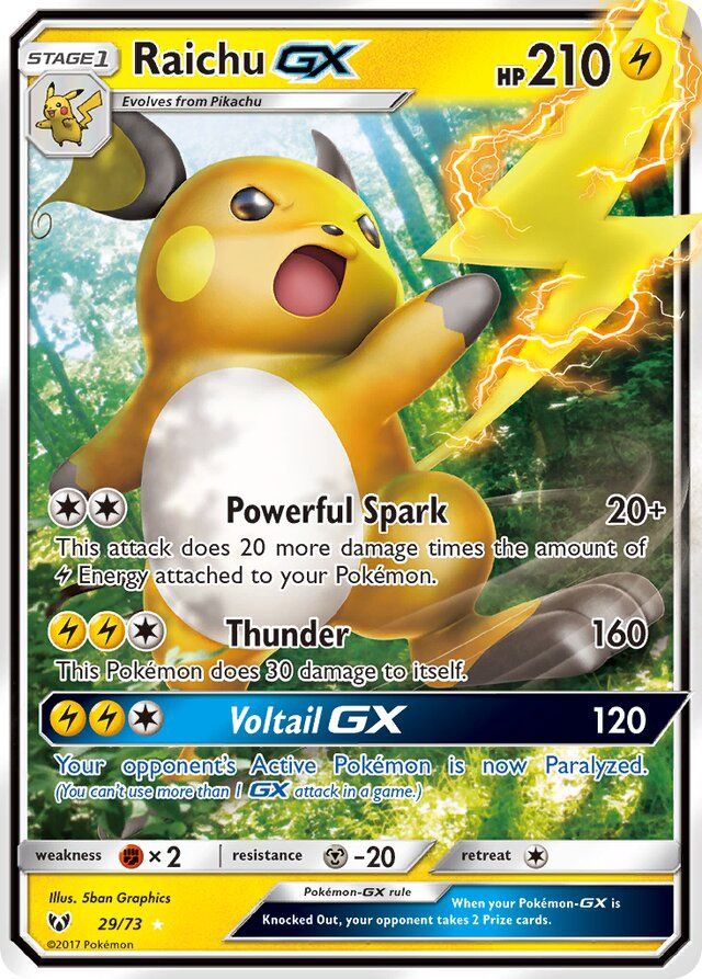 Rainchu GX - Sun &amp; Moon Shining legends 29/73, Fini: Holofoil