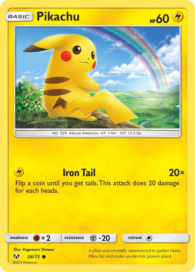 Pikachu - Sun &amp; Moon Shining legends 28/73, Fini: Unlimited