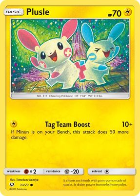 Plusle - Sun &amp; Moon Shining legends 33/73