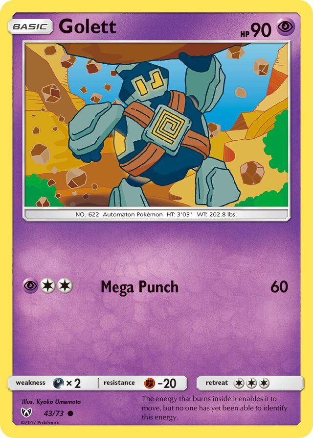Golett - Sun &amp; Moon Shining legends 43/73, Fini: Unlimited