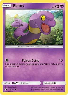Ekans - Sun &amp; Moon Shining legends 36/73