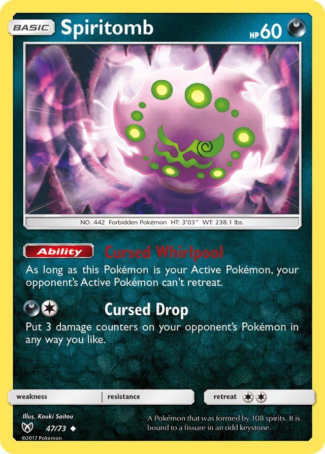 Spiritomb - Sun &amp; Moon Shining legends 47/73, Fini: Unlimited