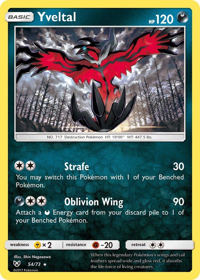 Yveltal - Sun &amp; Moon Shining legends 54/73, Fini: Unlimited