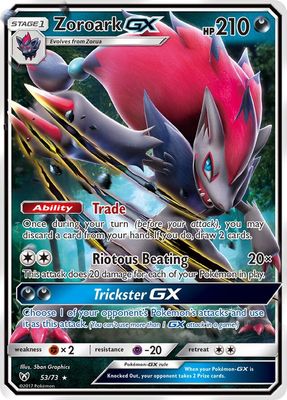 Zoroark GX - Sun &amp; Moon Shining legends 53/73