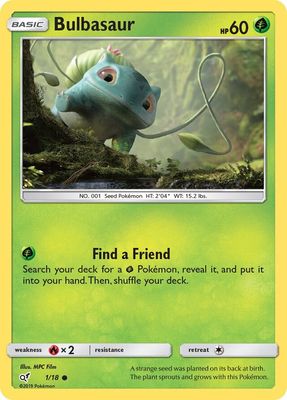 Bulbasaur - Sun &amp; Moon Detective Pikachu 1/18