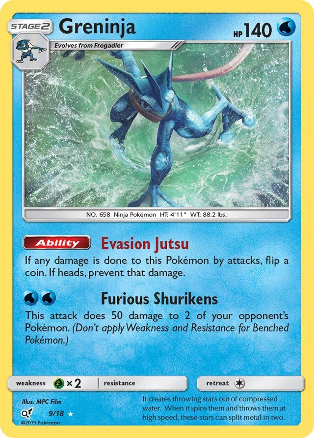 Greninja - Sun &amp; Moon Detective Pikachu 9/18, Fini: Holofoil