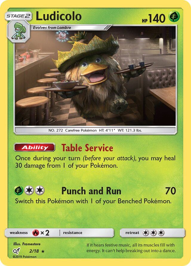 Ludicolo - Sun &amp; Moon Detective Pikachu 2/18, Fini: Holofoil