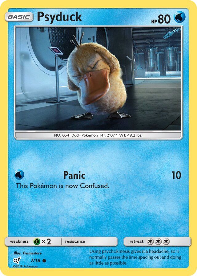 Psyduck - Sun &amp; Moon Detective Pikachu 7/18, Fini: Holofoil
