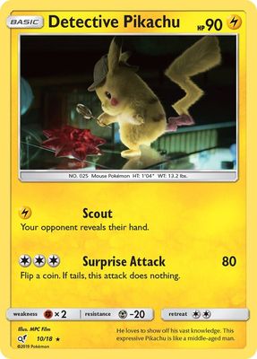 Detective Pikachu - Sun &amp; Moon Detective Pikachu 10/18