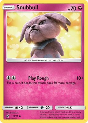 Snubbull - Sun &amp; Moon Detective Pikachu 15/18