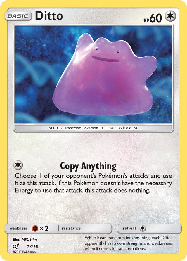 Ditto - Sun &amp; Moon Detective Pikachu 17/18, Fini: Holofoil