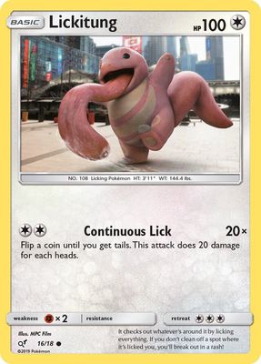 Lickitung - Sun &amp; Moon Detective Pikachu 16/18