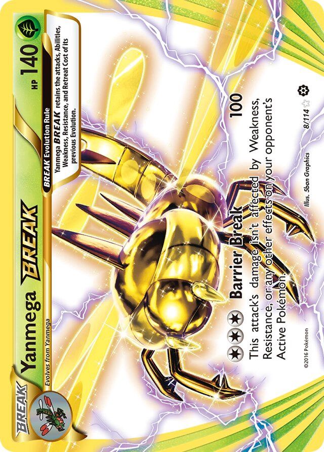 Yanmega Break - XY Steam siege 8/114, Fini: Holofoil