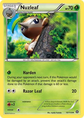 Nuzleaf - XY Steam siege 10/114