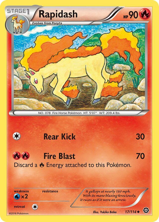 Rapidash - XY Steam siege 17/114, Fini: Unlimited