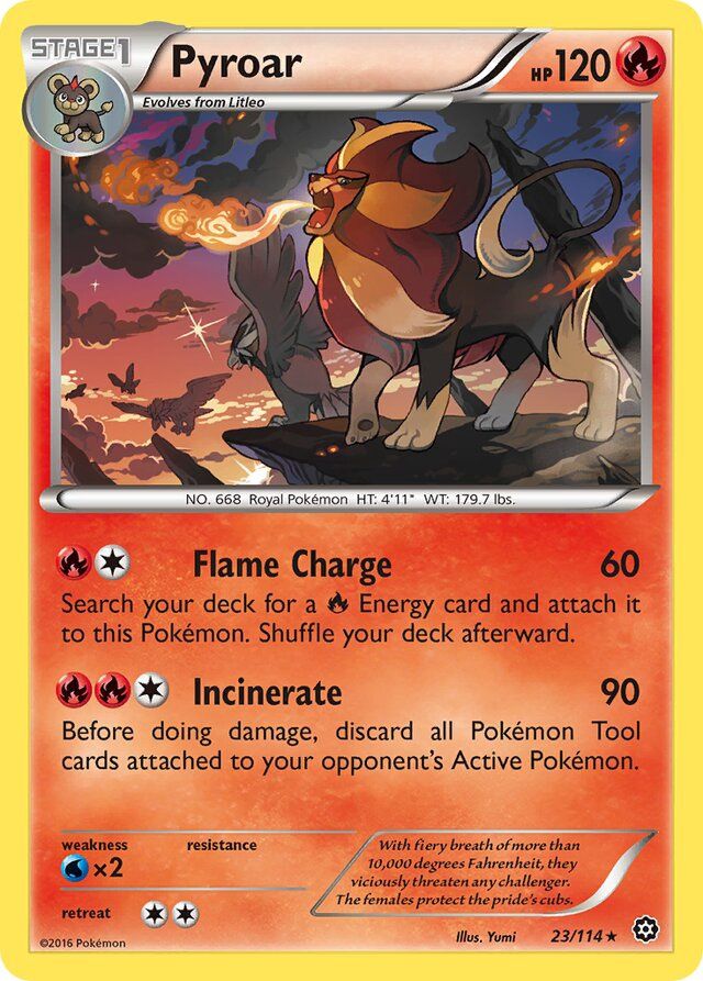 Pyroar - XY Steam siege 23/114, Fini: Unlimited