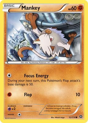Mankey - XY Steam siege 52/114