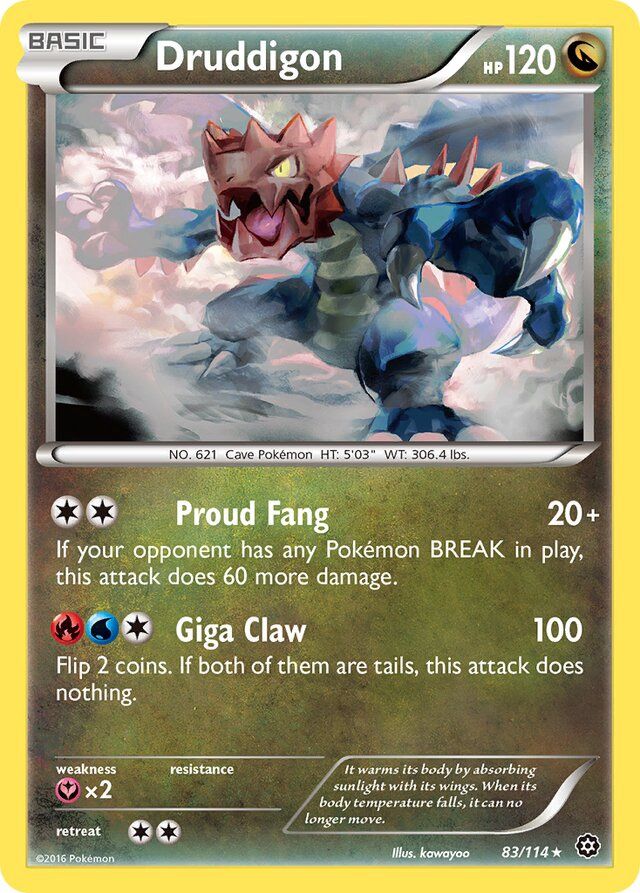 Druddigon - XY Steam siege 83/114, Fini: Unlimited