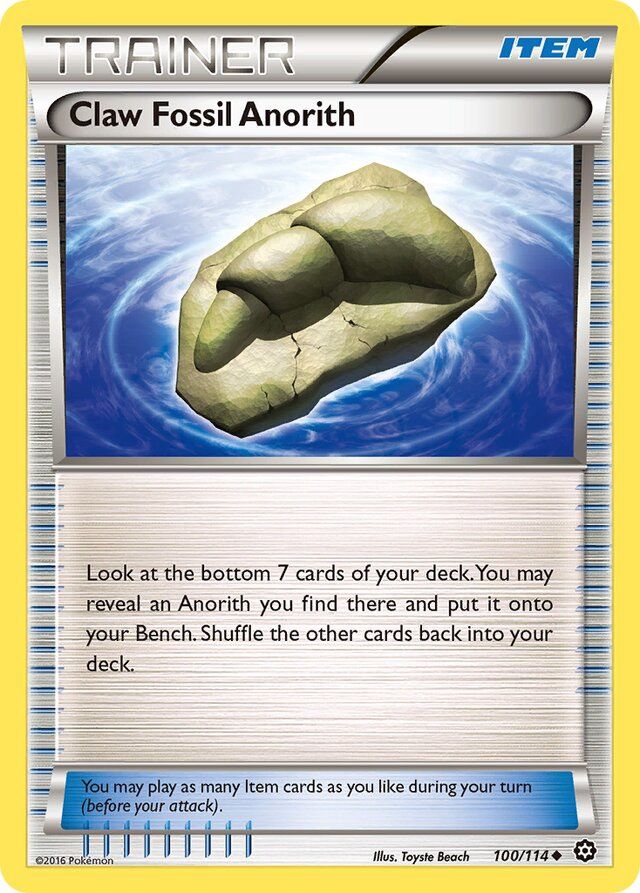 Trainer Claw fossil anorith - XY Steam siege 100/114, Fini: Unlimited
