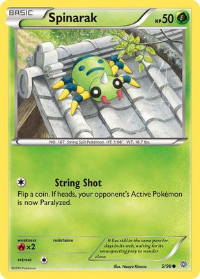 Spinarak - XY - Ancient origins 5/98