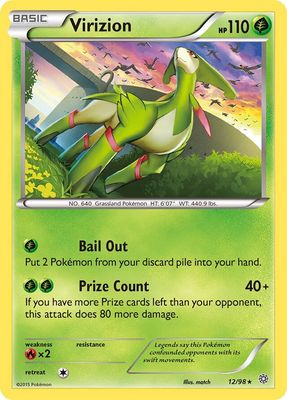 Virizion - XY - Ancient origins 12/98