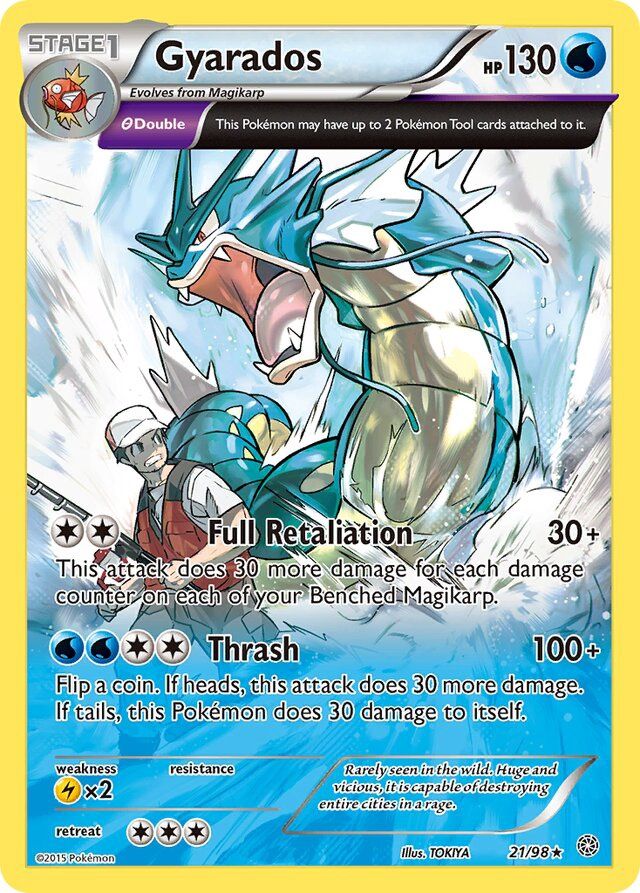 Gyarados - XY - Ancient origins 21/98, Fini: Reverse holo