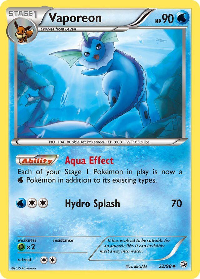 Vaporeon - XY - Ancient origins 22/98, Fini: Unlimited