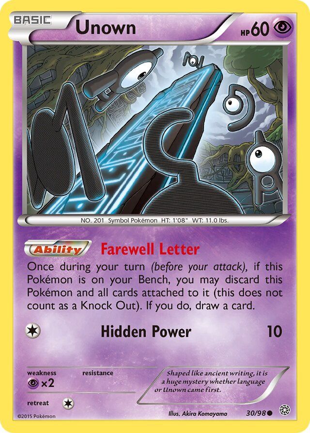 Unown - XY - Ancient origins 30/98, Fini: Unlimited