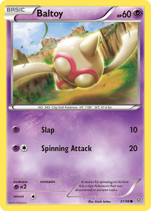 Baltoy - XY - Ancient origins 31/98, Fini: Unlimited