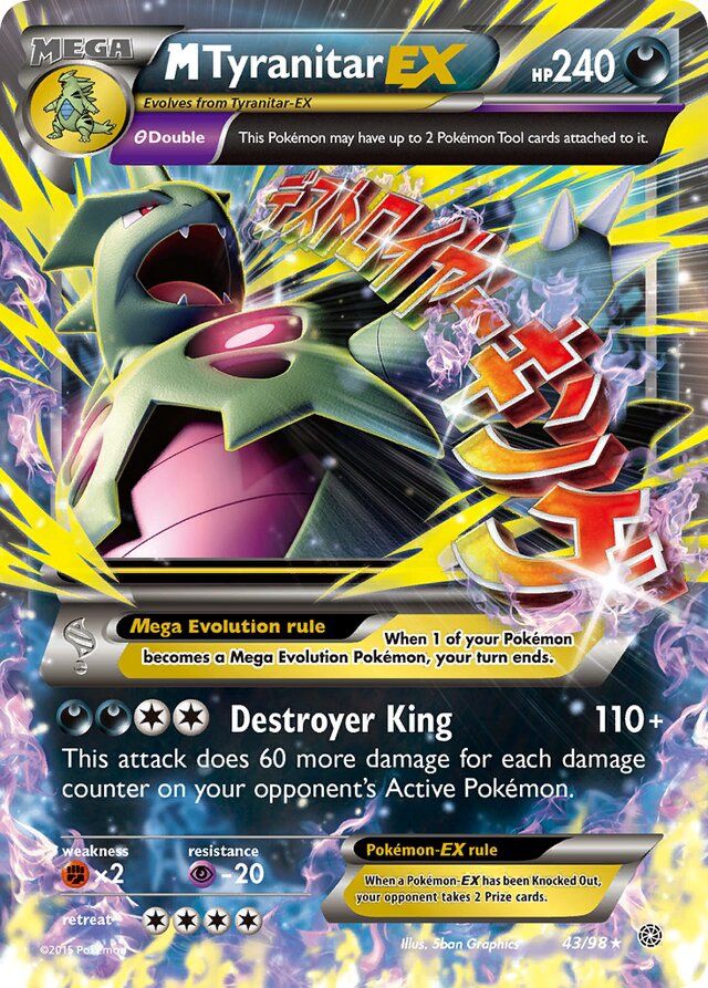 MTyranitar EX - XY - Ancient origins 43/98, Fini: Holofoil