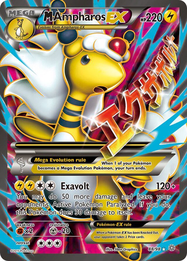 MAmpharos EX - XY - Ancient origins 88/98, Fini: Holofoil