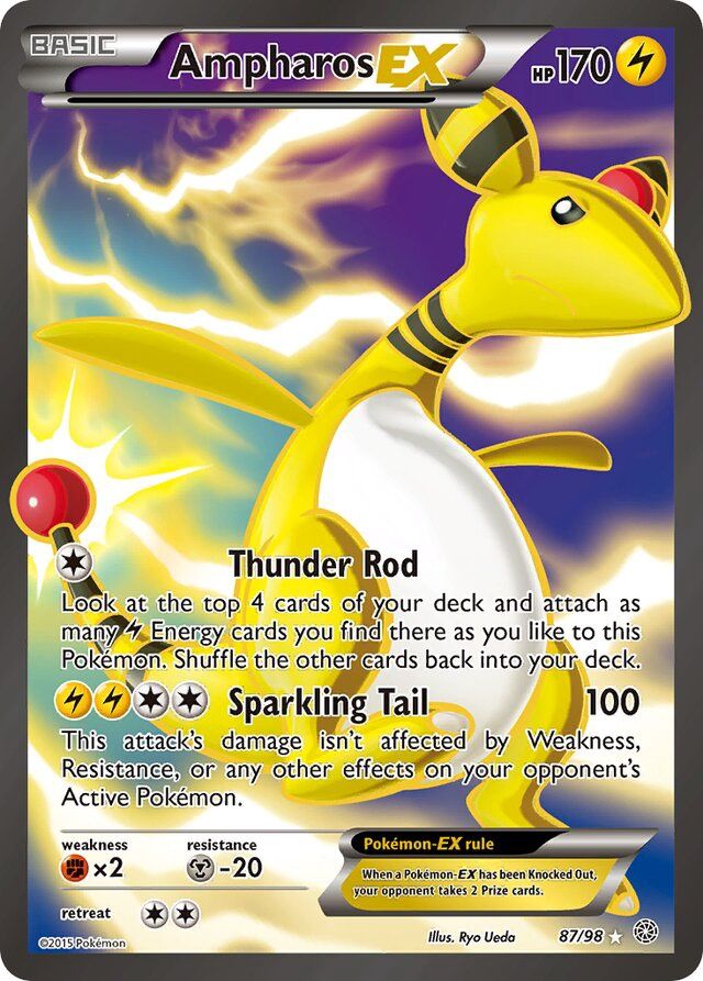Ampharos EX - XY - Ancient origins 87/98, Fini: Holofoil