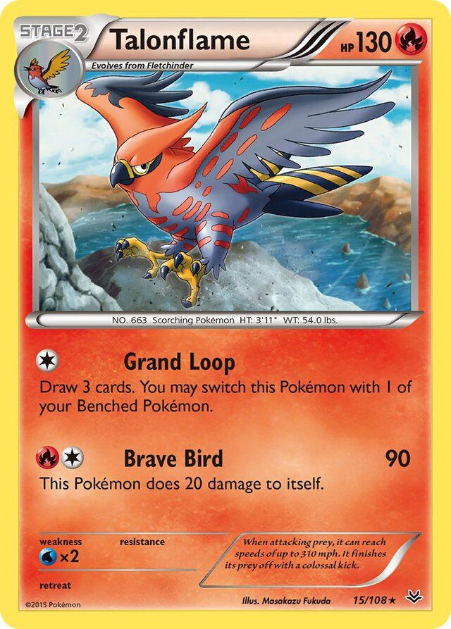 Talonflame - XY Roaring skies 15/108, Fini: Unlimited
