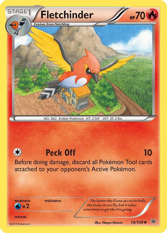 Fletchinder - XY Roaring skies 14/108, Fini: Unlimited