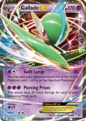 Gallade EX - XY Roaring skies 34/108