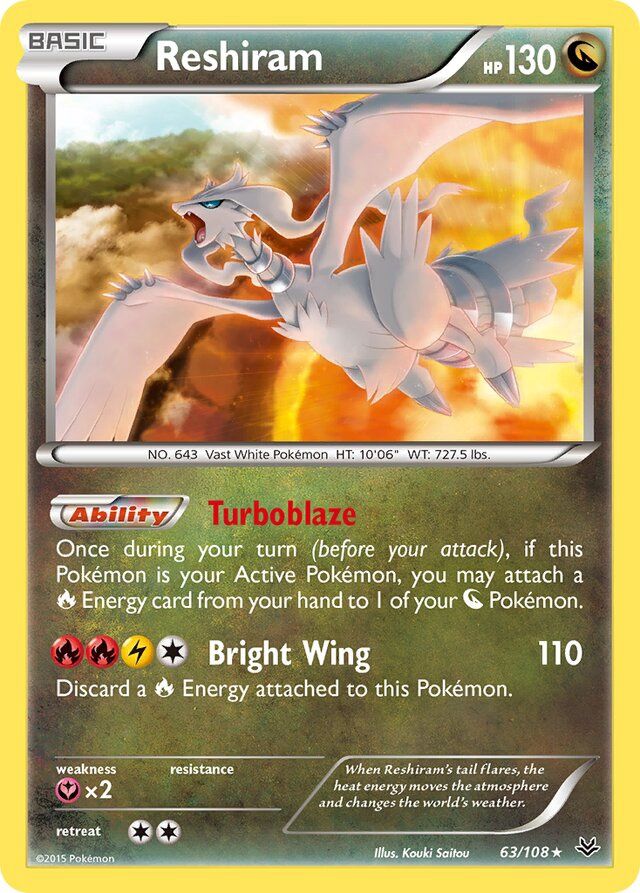 Reshiram - XY Roaring skies 63/108, Fini: Unlimited