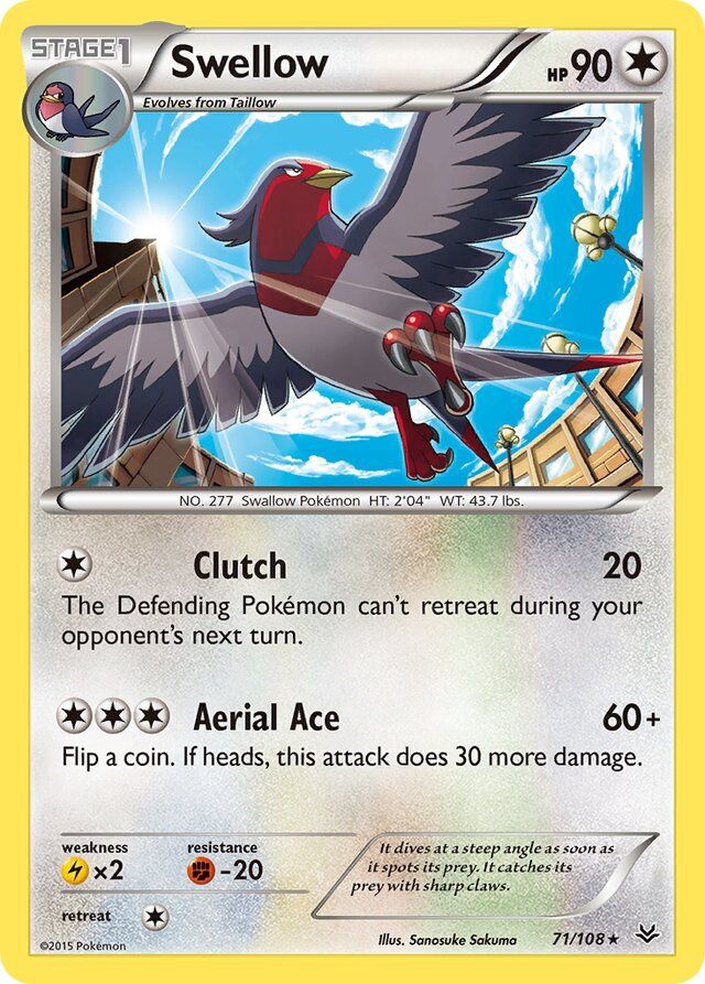 Swellow - XY Roaring skies 71/108, Fini: Unlimited