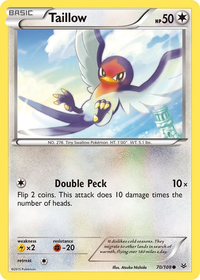 Taillow - XY Roaring skies 70/108, Fini: Unlimited